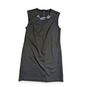 Ann Taylor Black Sleeveless Shift Dress Medium